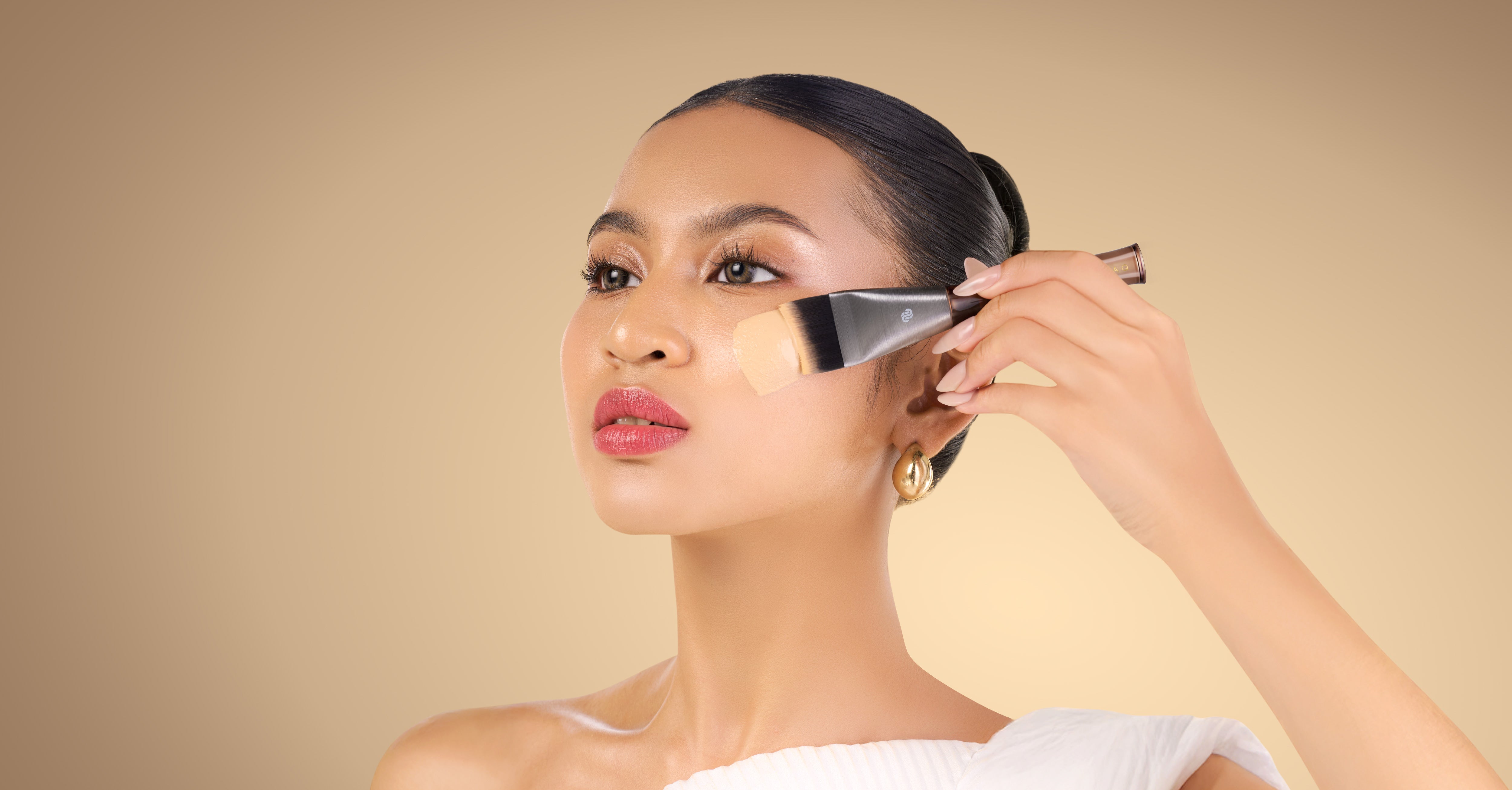 NATURAL GLOW MAKEUP AND HEALTHY SKIN ALL DAY WITH MUAQ HD PERFECT SKIN GLOW FOUNDATION