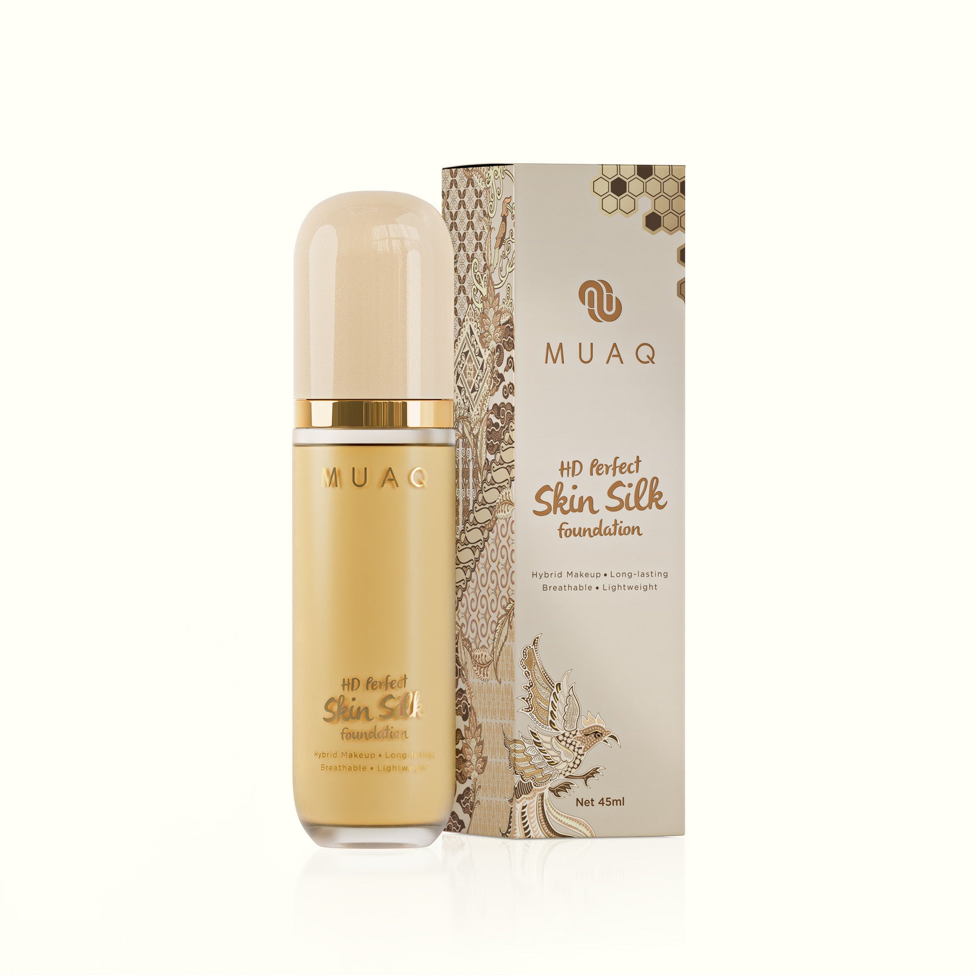 MUAQ HD Perfect Skin Silk Foundation - Bali