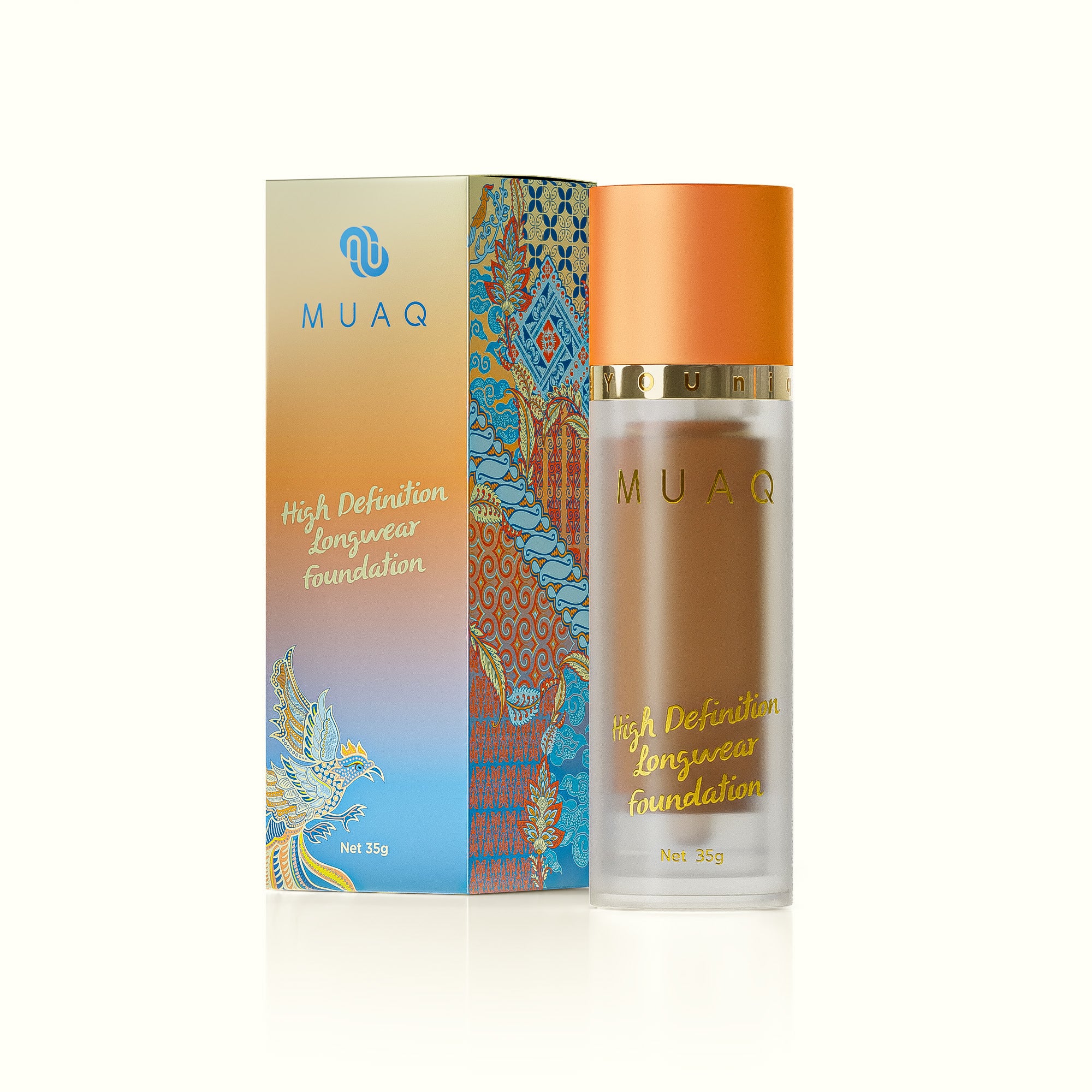 MUAQ HIGH DEFINITION LONGWEAR FOUNDATION PAPUA (NO PUFF)