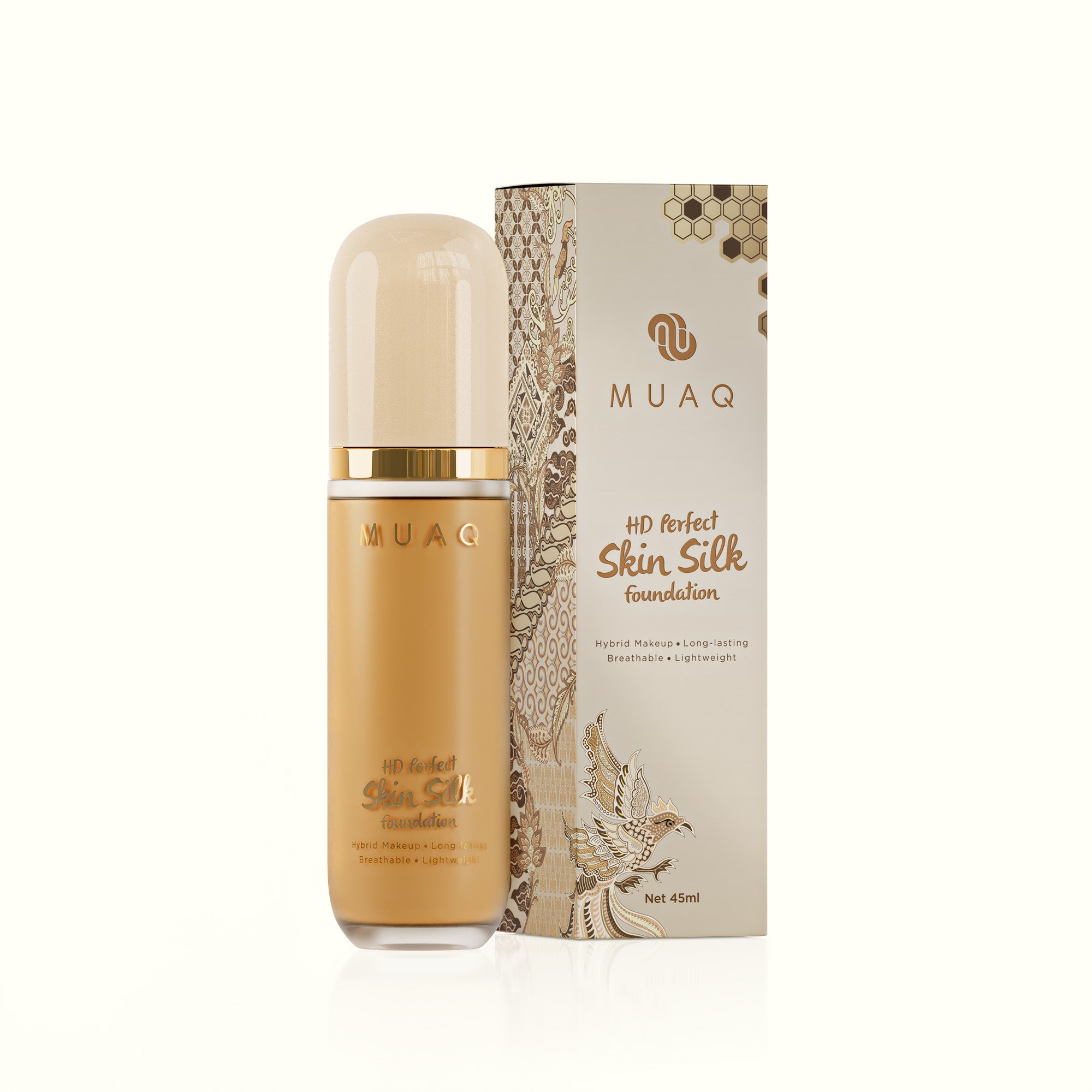 MUAQ HD Perfect Skin Silk Foundation - Jawa