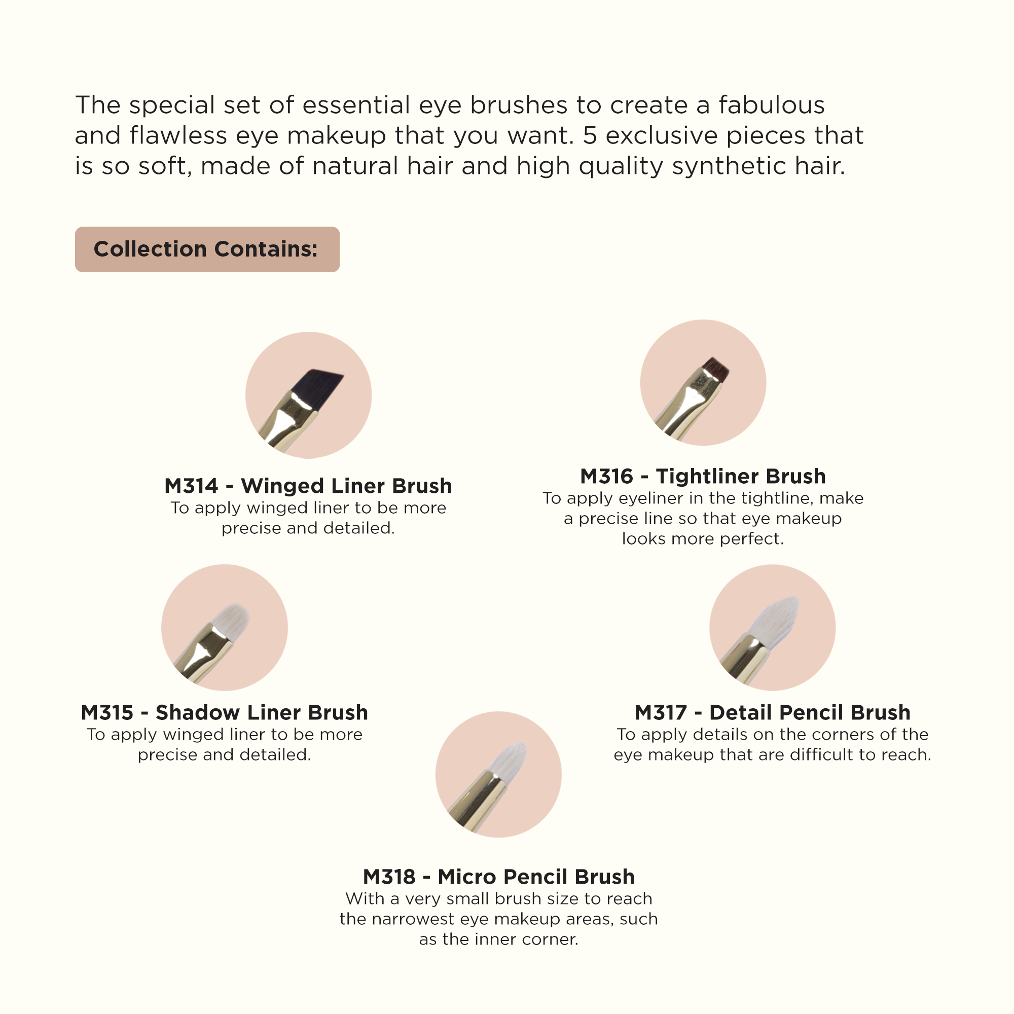 MUAQ X JANUARY CHRISTY DETAIL EYE BRUSH SET