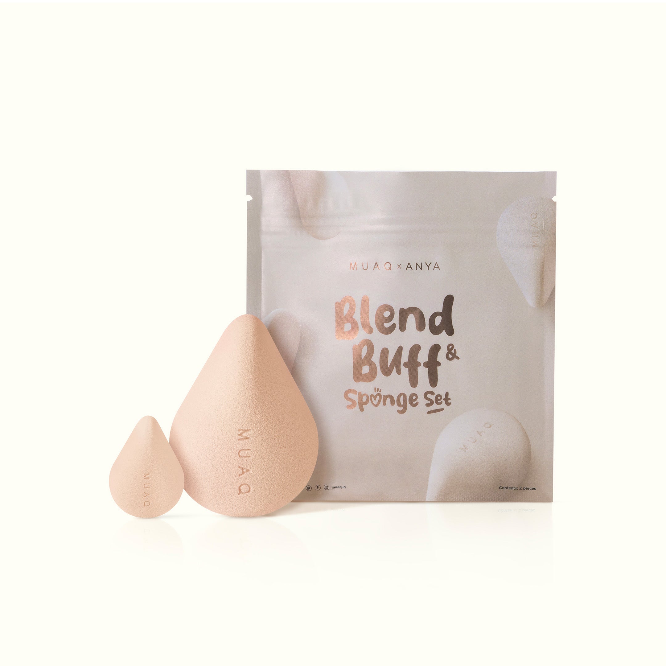 MUAQ X ANYA Blend & Buff Sponge Set