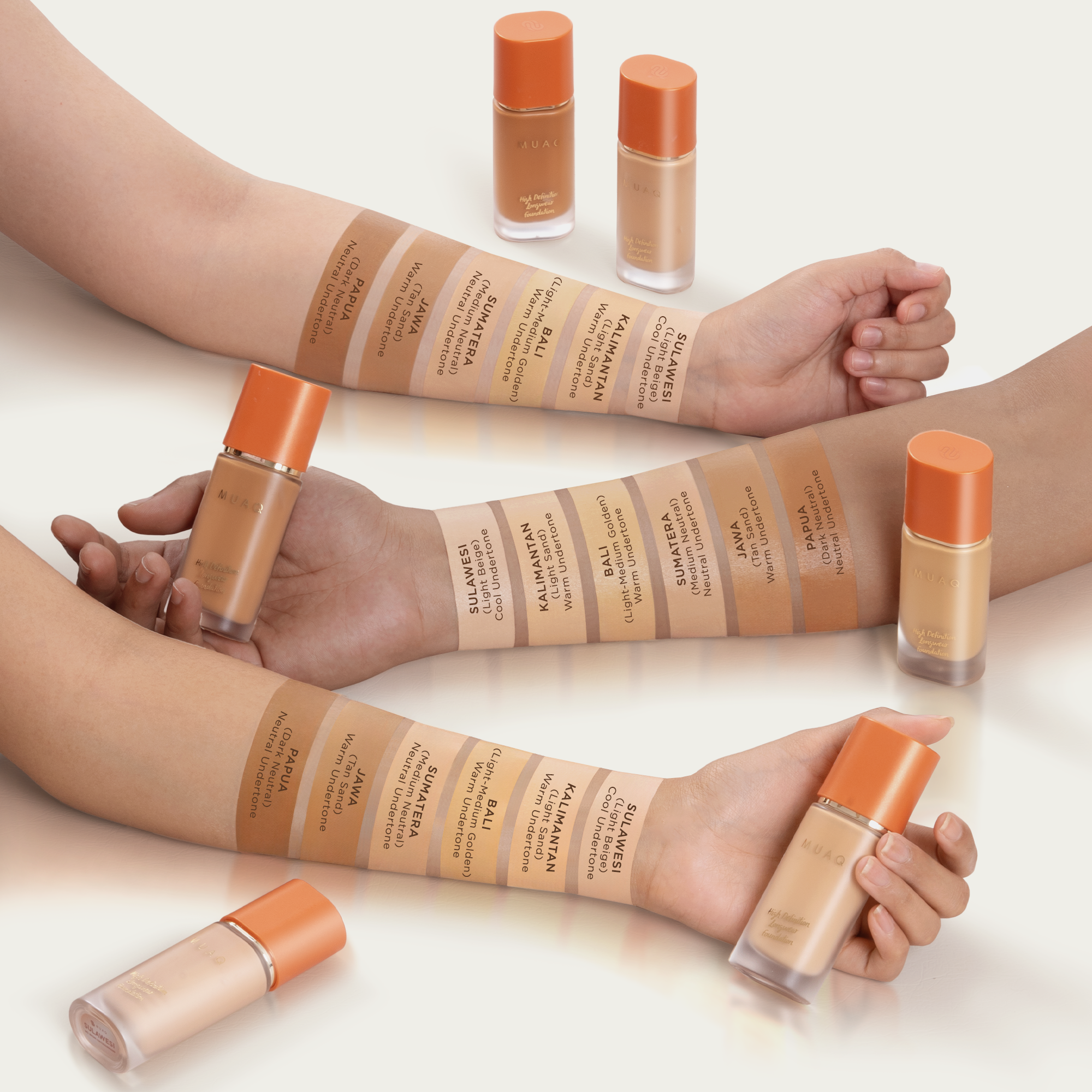 MUAQ High Definition Longwear Foundation - PAPUA