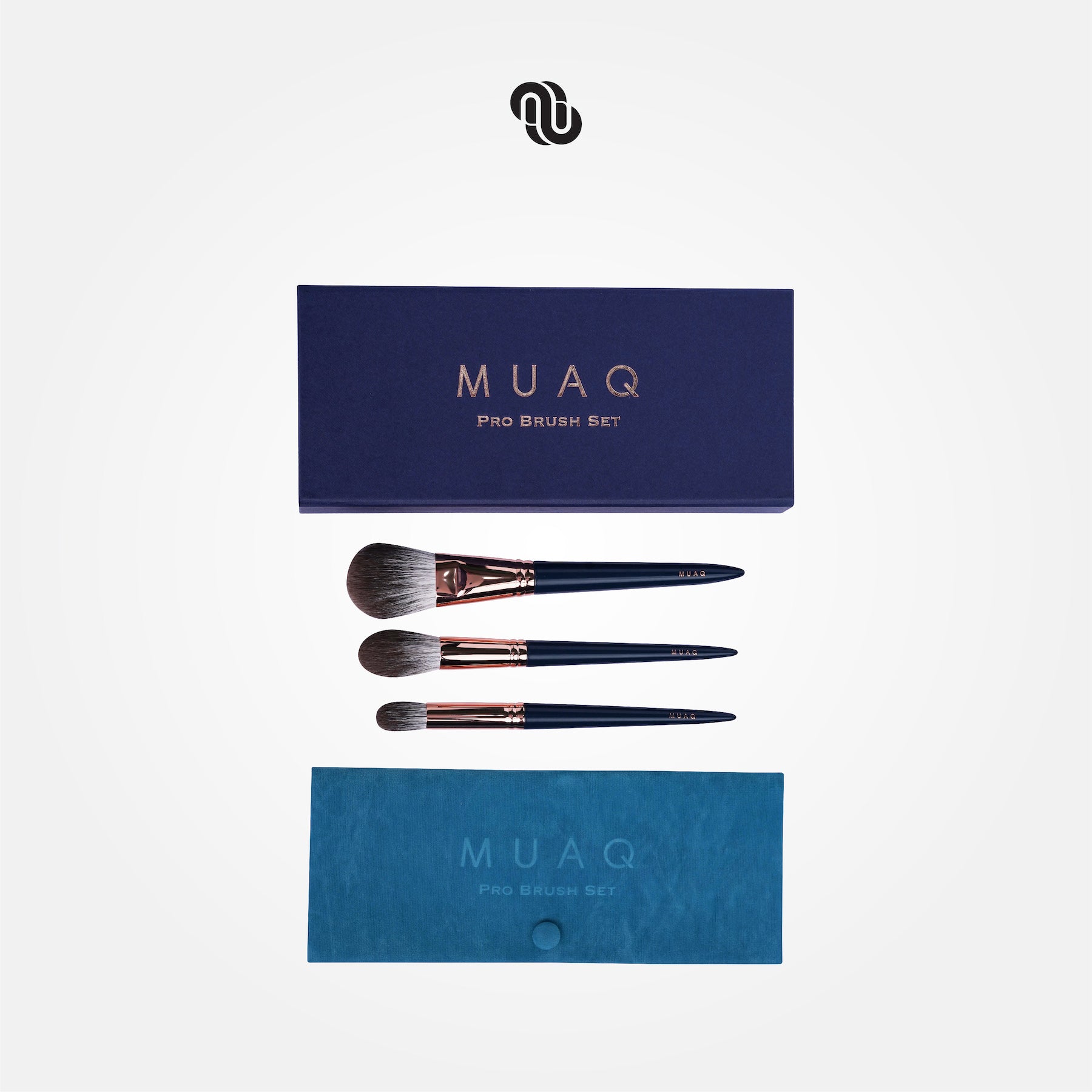 MUAQ Pro Brush Set (Natural Fox Hair)