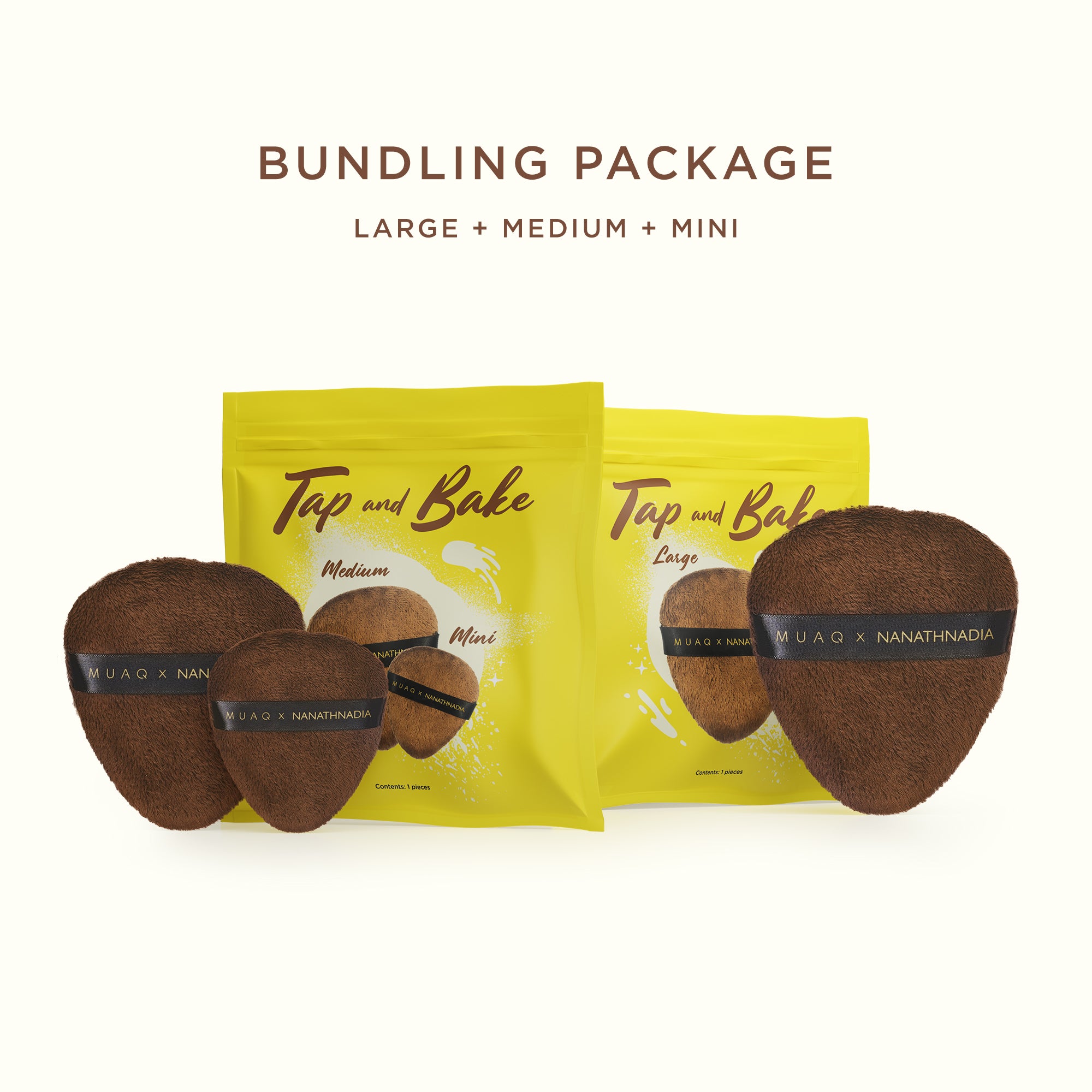 Bundling Package TAP and BAKE by MUAQ X NANATHNADIA (LARGE, MEDIUM MINI)